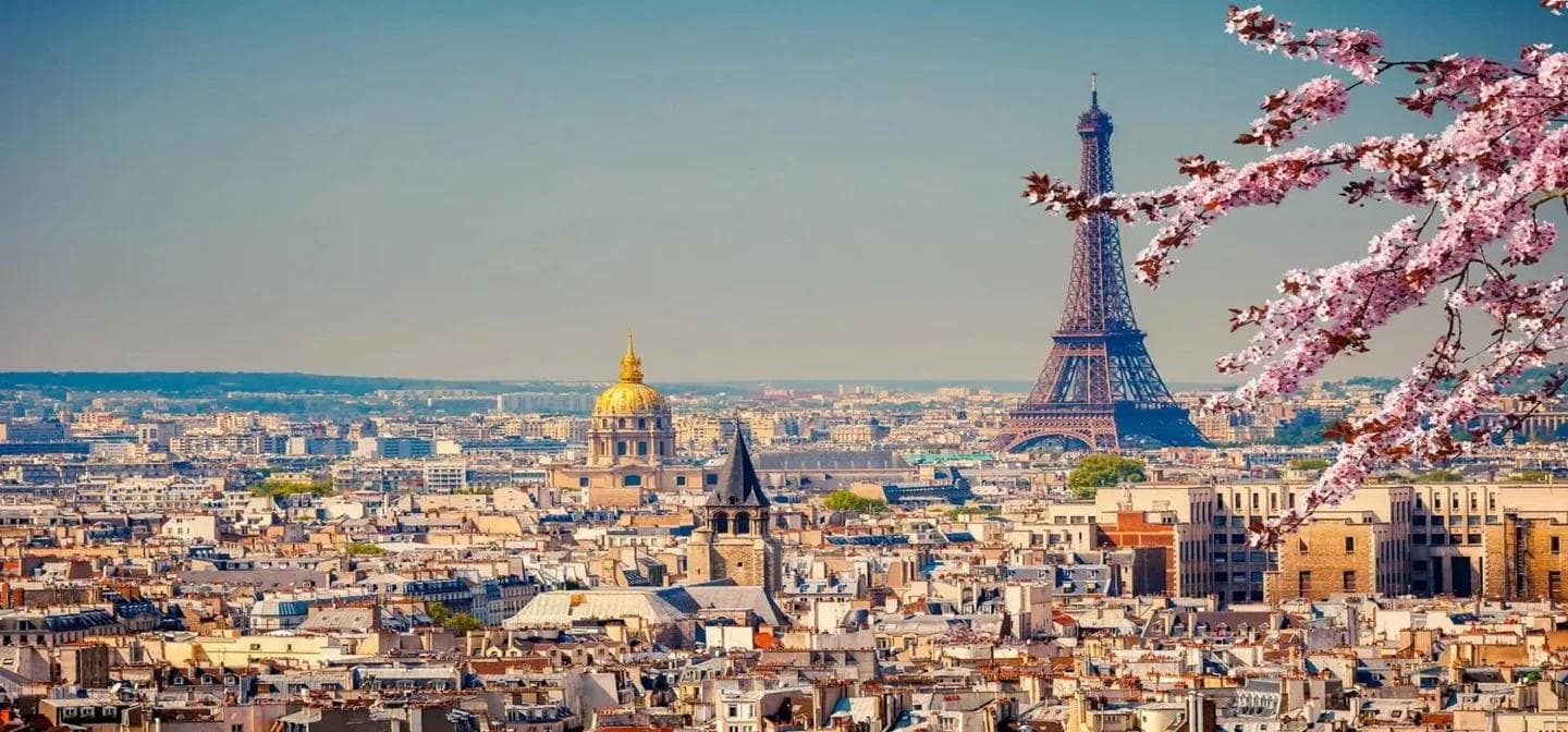 Vista de París con la Torre Eiffel y los Inválidos